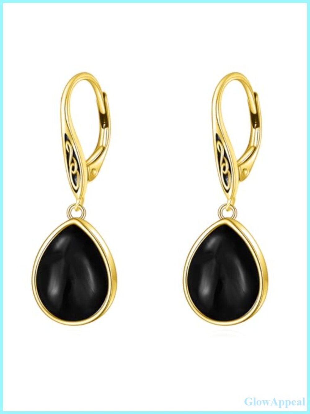 925 Sterling Silver Celtic Knot Dangle Leverback Earrings 18K Gold Plated